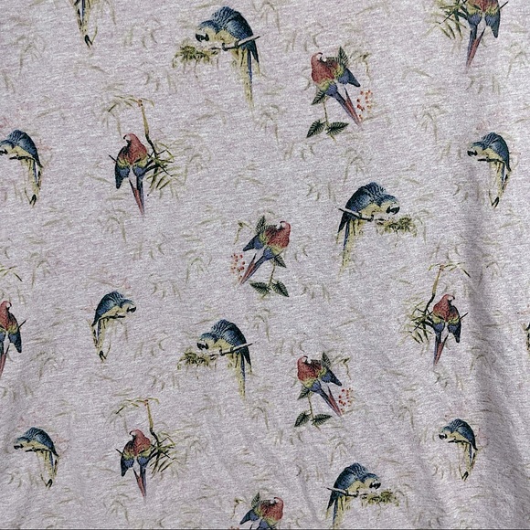 TED BAKER LONDON Parrot Palm Leaf Heathered Lavender Purple Summer T-Shirt - Picture 5 of 8